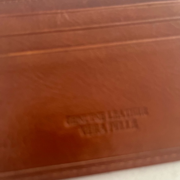 Tan original leather thin credit card holder - Picture 2 of 3